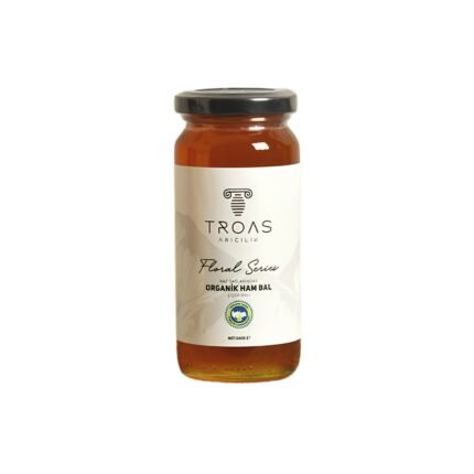 דבש פרחי בר אורגני גולמי TROAS – 340 גרם